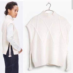 Madewell Cream Knit Sweater Vest